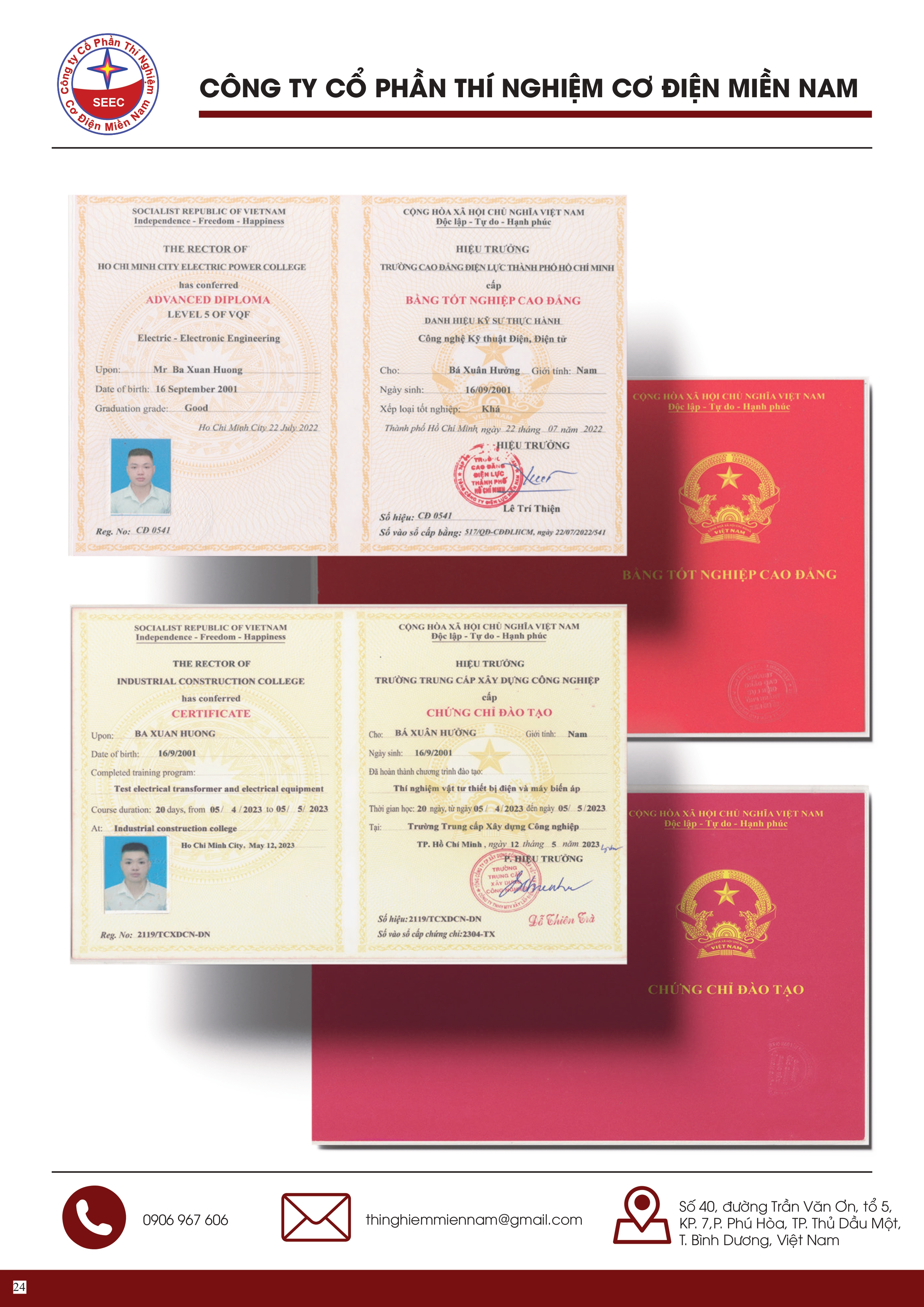 Công ty Cổ Phần Thí Nghiệm Cơ Điện Miền Nam