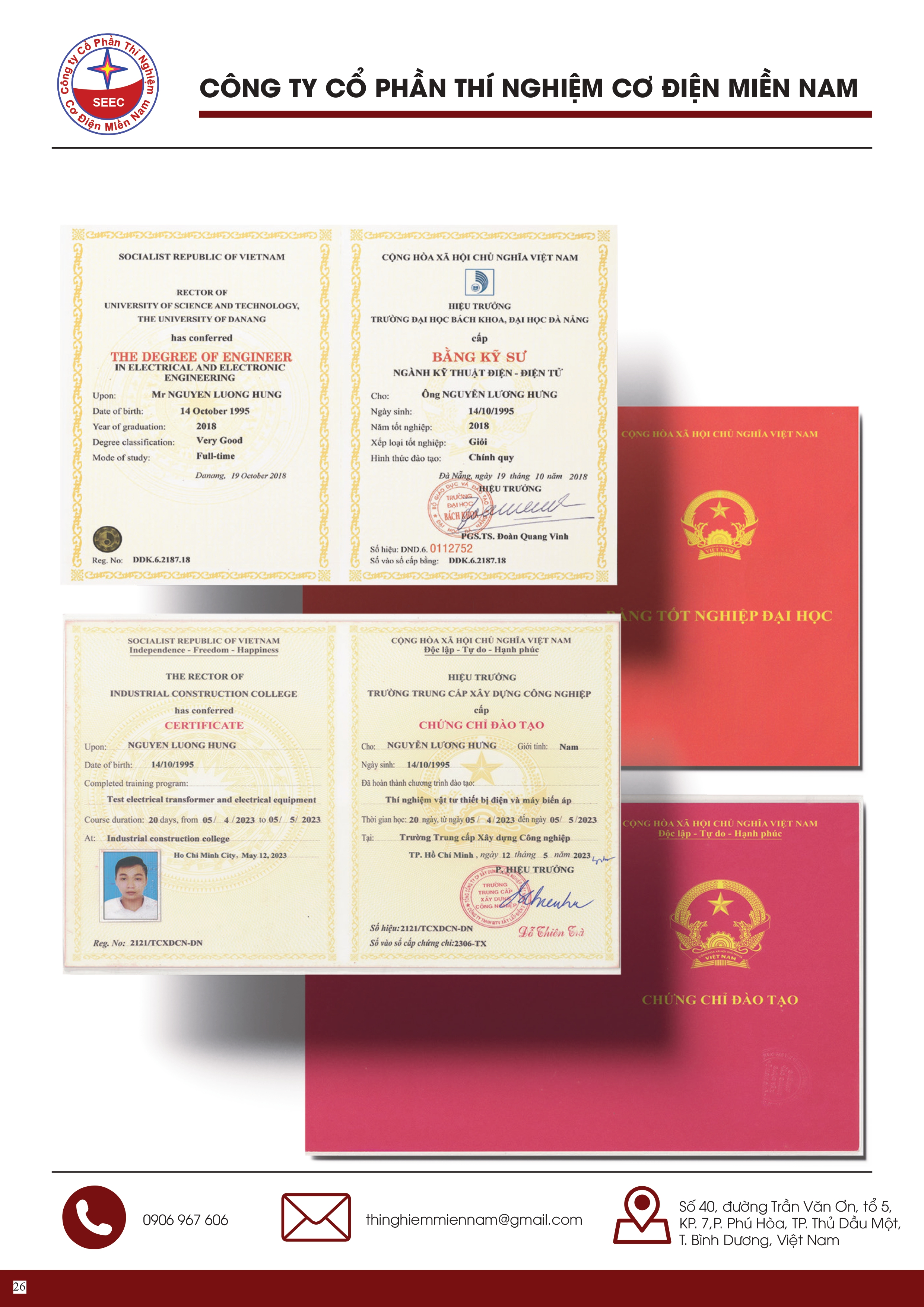 Công ty Cổ Phần Thí Nghiệm Cơ Điện Miền Nam