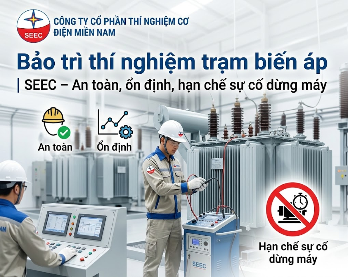 Kế hoạch bảo trì trạm biến áp định kỳ | SEEC – Giảm sự cố, tối ưu thời gian cắt điện