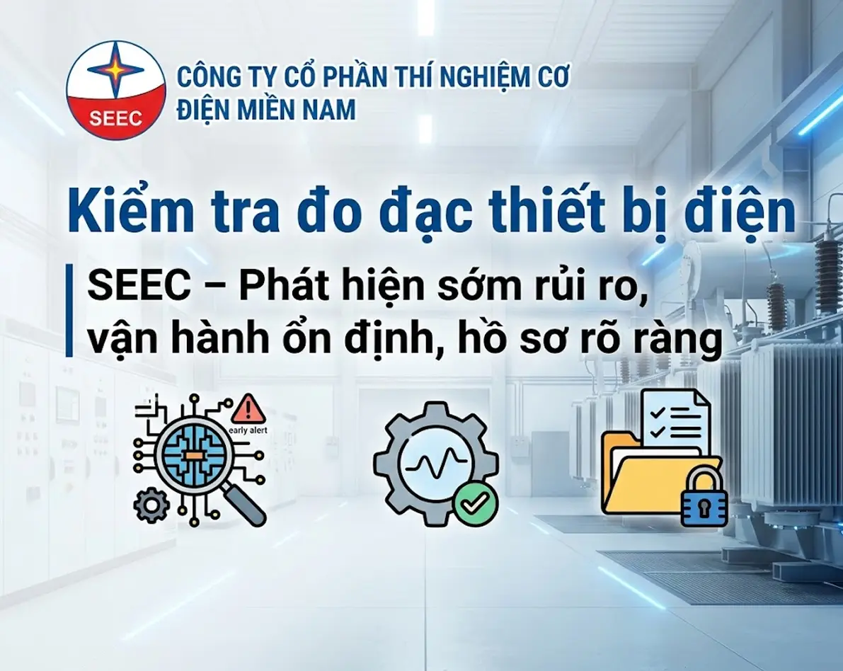 Kiểm tra đo đạc thiết bị điện | SEEC – Phát hiện sớm rủi ro, vận hành ổn định, hồ sơ rõ ràng